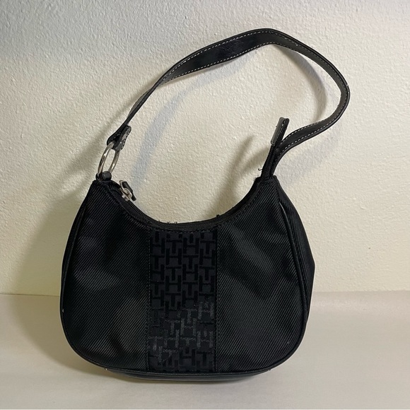 Tommy Hilfiger Black Y2K Mini Handbag Purse - Picture 1 of 8
